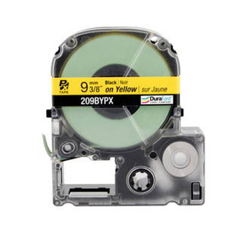 209BYPX 3/8\" Yellow Glossy Polyester Label PX Tape Image 2