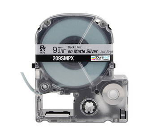 209SMPX 3/8\" Silver Matte Matte Polyester Label PX Tape Image 2