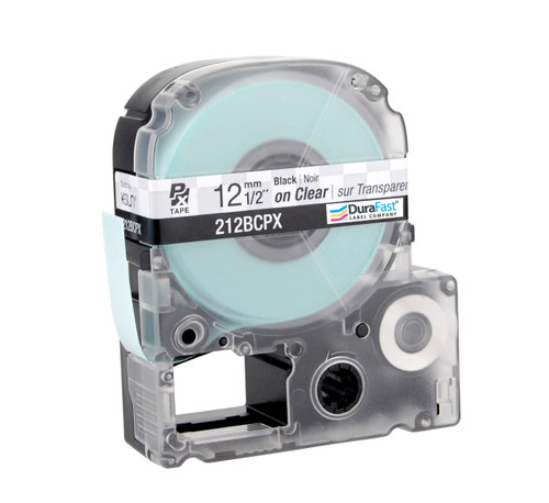 Epson 212BCPX 1/2" Clear Glossy Polyester Label PX Tape