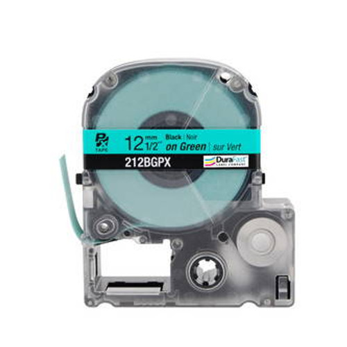 212BGPX 1/2\" Green Glossy Polyester Label PX Tape Image 2