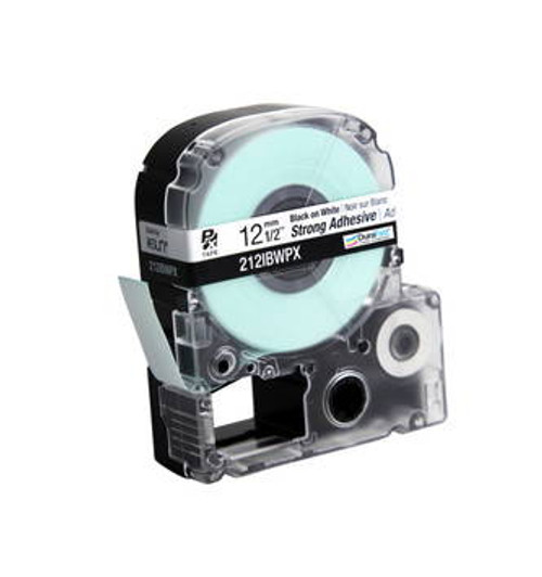 212IBWPX 1/2\"  White Glossy Polyester Label PX Tape Image 1