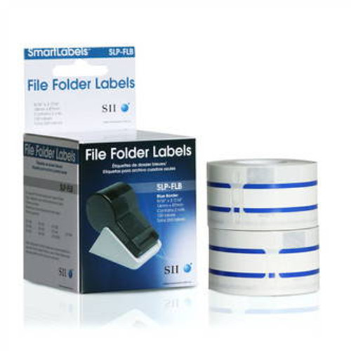 Seiko SLP620/650 0.5625 x 3.4375 White File Folder Labels SLP-FLB Image 2 Seiko SLP620/650 0.5625 x 3.4375 White File Folder Labels SLP-FLB Image 2
