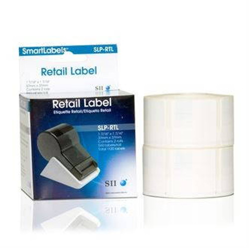 Seiko SLP620/650 1.4375 x 1.4375 White Retail Labels SLP-RTL Image 1
