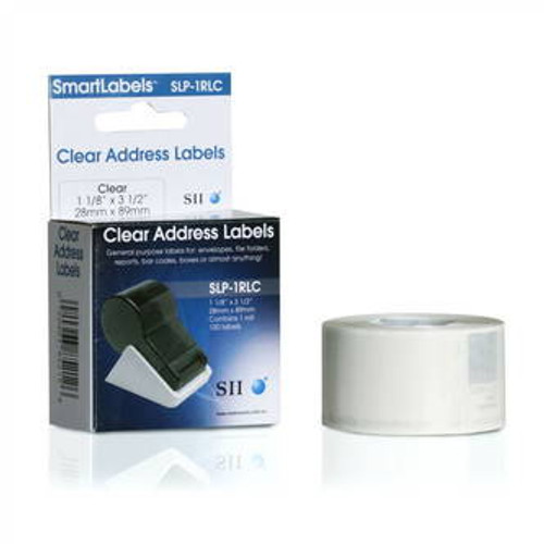 Seiko SLP620/650 1.125 x 3.5 Clear Address Labels SLP-1RLC Image 1 Seiko SLP620/650 1.125 x 3.5 Clear Address Labels SLP-1RLC Image 1