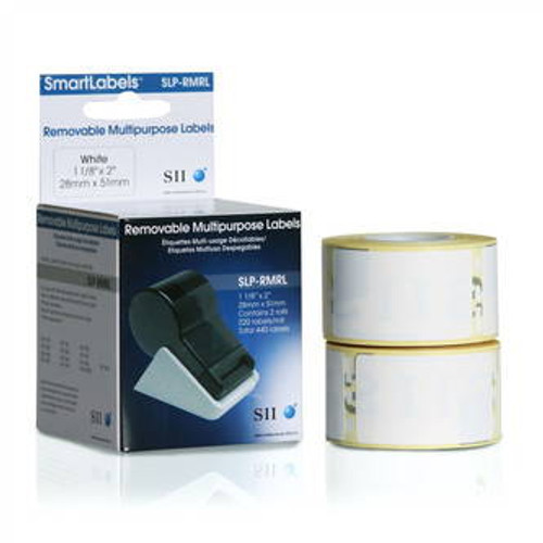 Seiko SLP620/650 1.125 x 2 White Removable Labels SLP-RMRL Image 2 Seiko SLP620/650 1.125 x 2 White Removable Labels SLP-RMRL Image 2