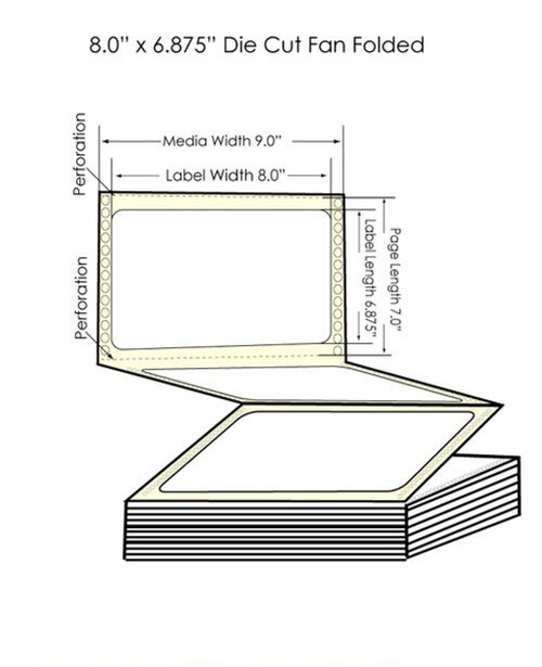 GP-C831 8" x 6.875" Chemical Labels 1200/Carton