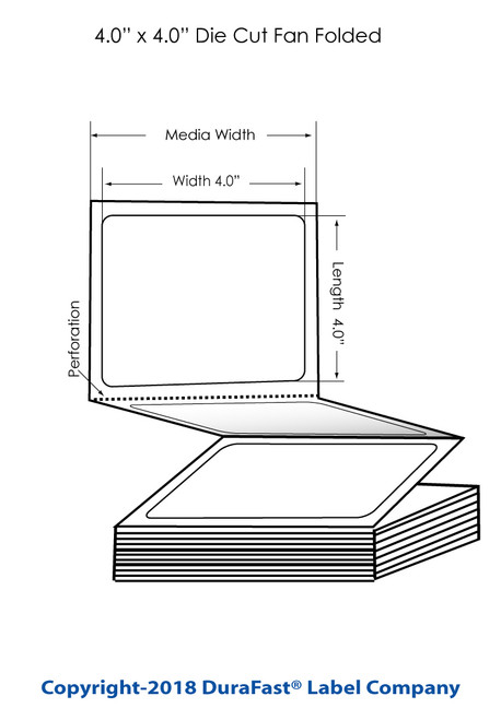 TM-C3500 4" x 4" Removable Matte BOPP Label 2000/Carton Image 1