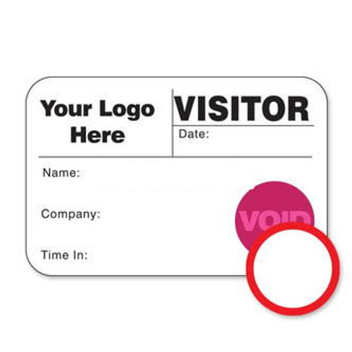 VisitorPass 4\"x2\" DOT Expiring Direct Thermal Name Badges Image 1