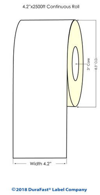Qspac 916UL 4.2x2500 ft Clear Polyester UL / Outdoor / UV Overlaminate Roll Image 2