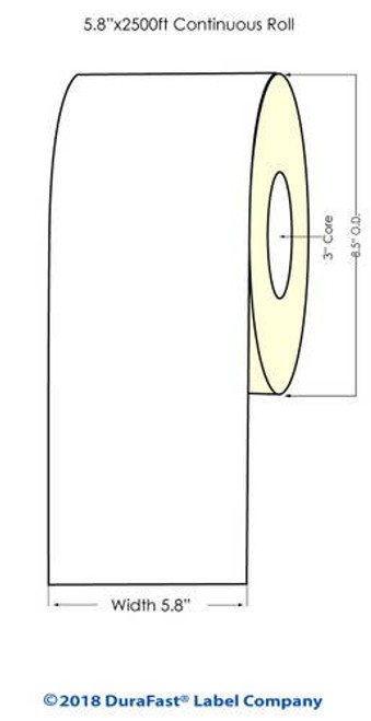 Qspac 916UL 5.8x2500 ft Clear Polyester UL / Outdoor / UV Overlaminate Roll Image 2