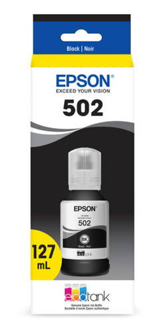 Epson T502 Pigment Black Ink Bottle 7500 Page Yield Image 1 Epson T502 Pigment Black Ink Bottle 7500 Page Yield Image 1