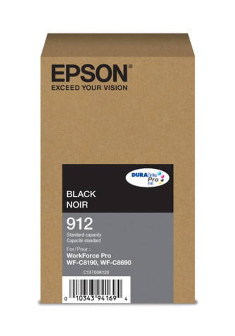 Epson WorkForce Pro T912  Standard Capacity Black Ink 2,900 Page Yield Image 1 Epson WorkForce Pro T912  Standard Capacity Black Ink 2,900 Page Yield Image 1