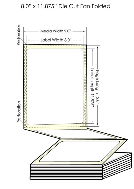 Epson GP-C831 8" x 11.875" Chemical Labels 600/Carton