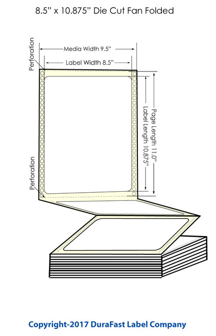 GP-C831 8.5" x 10.875" High Gloss Paper Labels 850/Carton Image 1