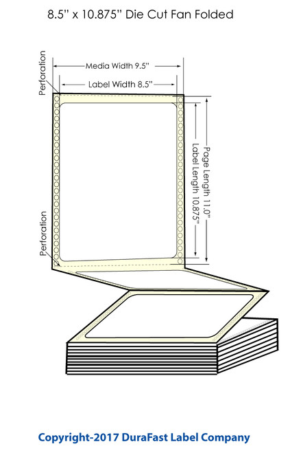 GP-C831 8.5" x 10.875" Matte Paper Labels 850/Carton Image 1