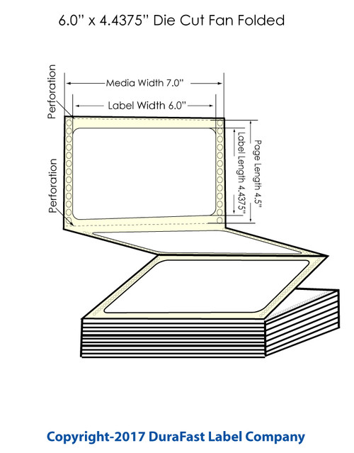 GP-C831 6" x 4.4375" Matte Paper Labels 1700/Carton Image 1