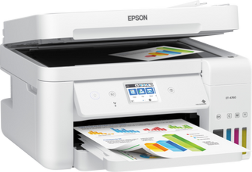 Epson EcoTank ET-4760 All-in-One Cartridge-Free Supertank Printer - White Image 1