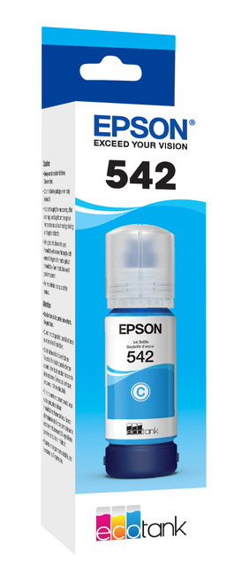 Epson T542, Cyan Ink Bottle 6,000 Page Yield (T542220-S)