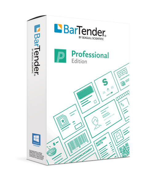 BarTender 2021 Professional: Application License + 3 Printers (3 Year Maintenance) Image 1