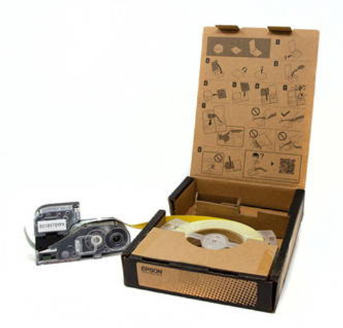Epson/K-Sun Z-Series BULK 18MM 3/4\" X 147.6\' BLACK ON YELLOW VINYL TAPE 45M Image 2