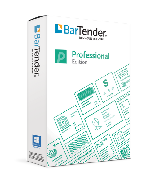 BarTender Professional: Application License + 3 Printers (includes 5Year Maintenance) Image 1