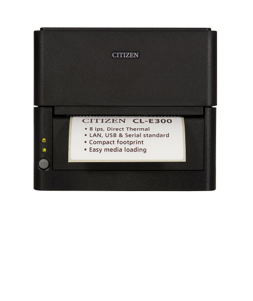 Citizen CL-E300XUBNPEA Barcode Printer | CL-E300, DT, 203 DPI, USB, LAN & Serial, BK, Peeler Image 1