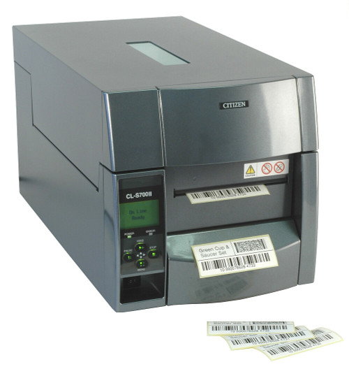 Citizen CL-S703II-EPU-C Barcode Printer | CL-S703 TypeII, DT/TT, 300DPI, w/LAN, Standard Cutter, Gray
