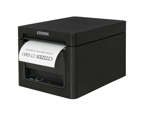 Citizen CT-E651ETXUBK POS Printer | Thermal POS, CT-E651, Front Exit, USB & LAN (XML), BK