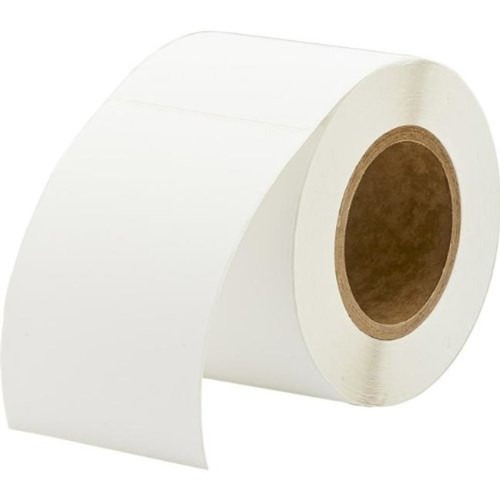 OKI Laser 5.1" x 500 Ft Continuous Glossy White Polyester Label Roll 3" Core/8" OD Image 1