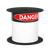 Brother BMSLT46DANGA | 4" x 6 White Die Cut DANGER 1-1/8" Black Header Vinyl Thermal Transfer Labels 200/Roll 1' Core