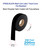 CP8202 BLACK 2\" x 656 Ft Sew-On Wash Care Label  gsm Black Polyester Satin Coated with Polyurethane / Fire Resistant - 3\" Core