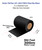 Brother TD4 2.36" x 984 ft (60mm x 300m) TDW121 Black Wax Ribbon with Take-Up Core / 2x2 Notch - 24 Rolls