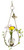Teardrop hanging rooting vase with Brass Butterfly accent and handblown glass vase with plants and flowers