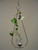 Teardrop hanging rooting vase with Brass Butterfly accent and handblown glass vase with wondering plant