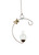 Crescent hanging rooting vase with Brass Butterfly accent and handblown glass vase without plant