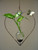 heart hanging rooting vase with Brass Butterfly accent and handblown glass vase with wondering plant