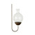 Hand-blown replacement glass vase with Brass Butterfly wood base