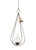 Dimensional teardrop hanging rooting vase with empty hand-blown glass vase