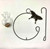 Decorative butterfly hanging vase with empty glass vase and matching hook