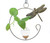 Dragonfly crescent hanging vase with gold vein finish and pothos cutting