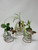 three table stand hanging plant propagation rooter vases with a plants