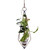 Dimensional Diamond hanging plant vase with Brass Butterfly