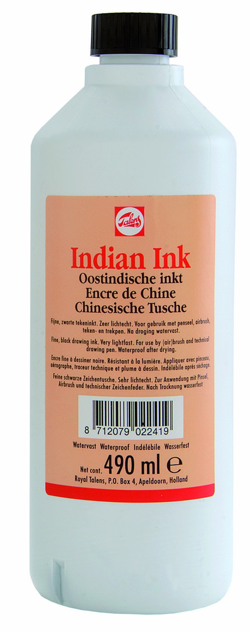 Talens 44727000 490 ml Indian Ink, Black