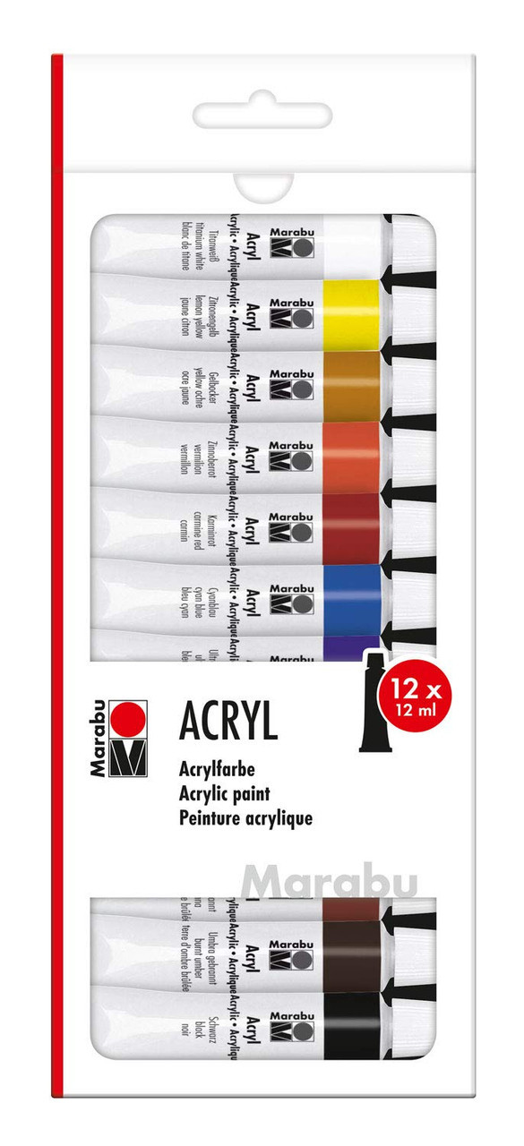 Marabu Acrylic Paints Set, 18 X 36 Ml