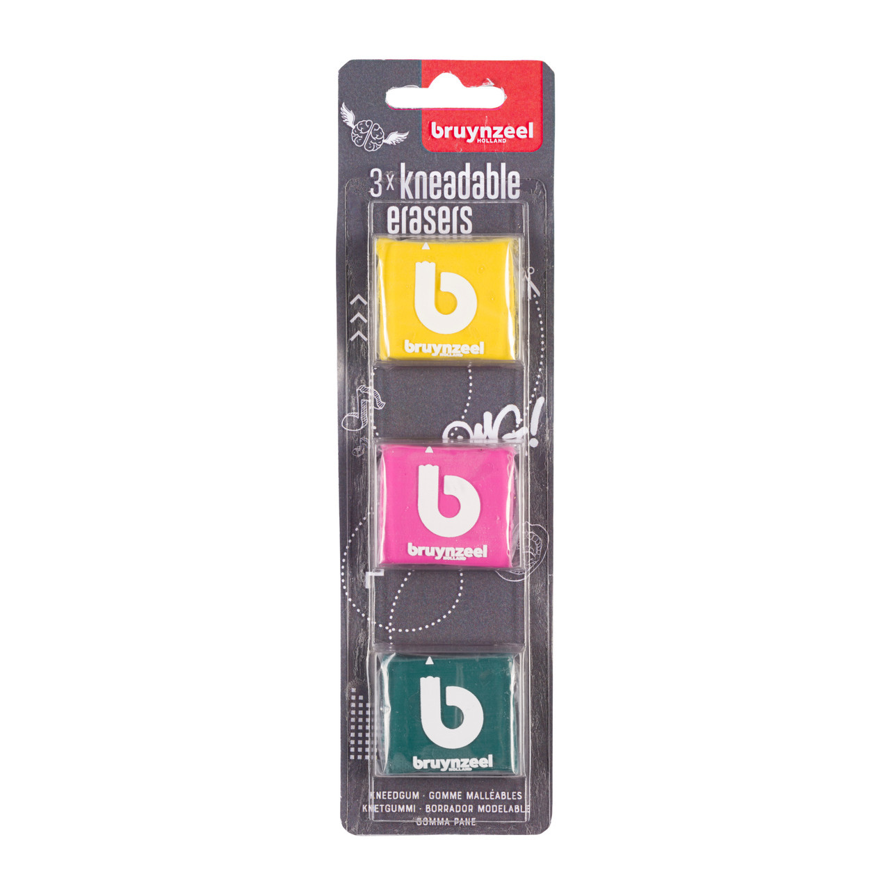 BRUYNZEEL KNEAD.ERASERS SET 3 - iartsupplies