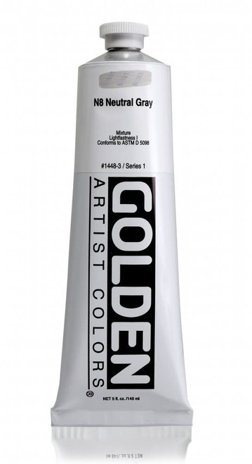 Heavy Body Acrylic - 148ml Tube -  Neutral Grey N8 I