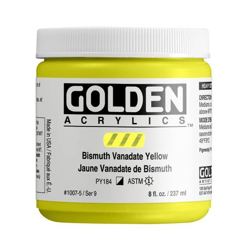 Heavy Body Acrylic - 237ml Jar - Bismuth Vanadate Yellow IX