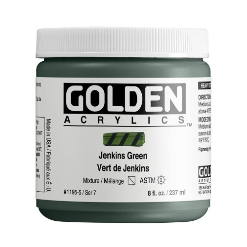 Heavy Body Acrylic - 237ml Jar - Jenkins Green VII