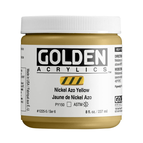 Heavy Body Acrylic - 237ml Jar - Nickel Azo Yell VI