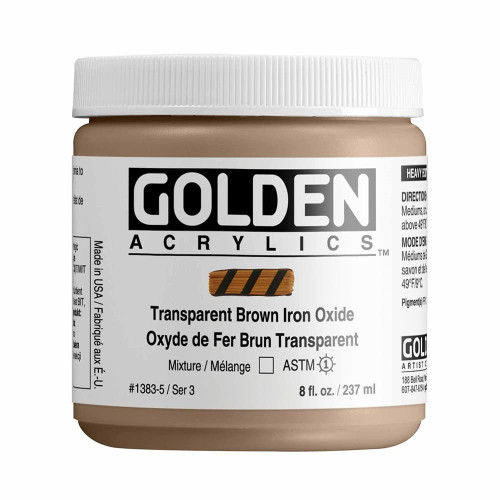 Heavy Body Acrylic - 237ml Jar - Trans Brown Iron Oxide III